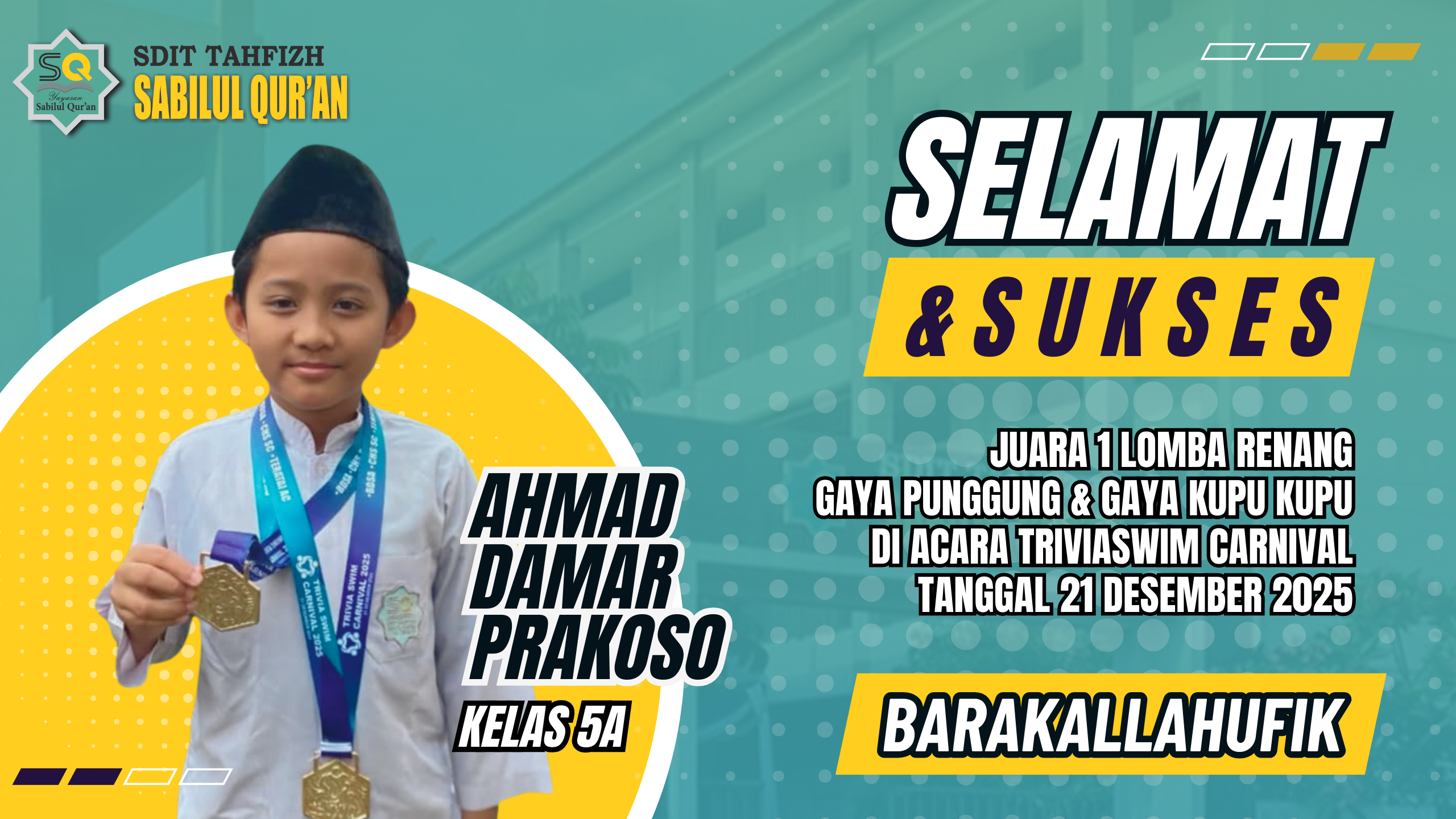 Prestasi Siswa SDIT Tahfizh Sabilul Quran – Ahmad Damar Prakoso